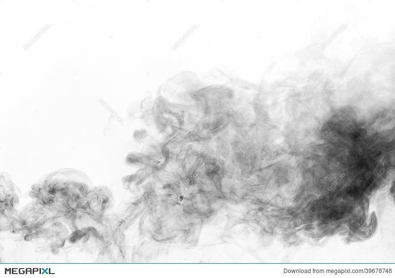 Black Smoke On White Background Stock Photo 39678748 - Megapixl