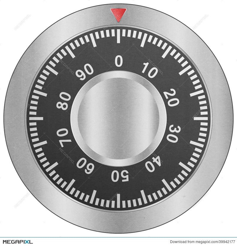 Paper Cut Of Safe Combination Lock Is Metal Dial For Security Pr  Illustration 39942177 - Megapixl