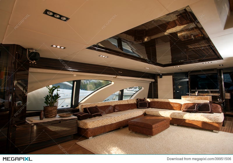 Image Of Luxury Ship Interior Comfortable Sailboat Cabin