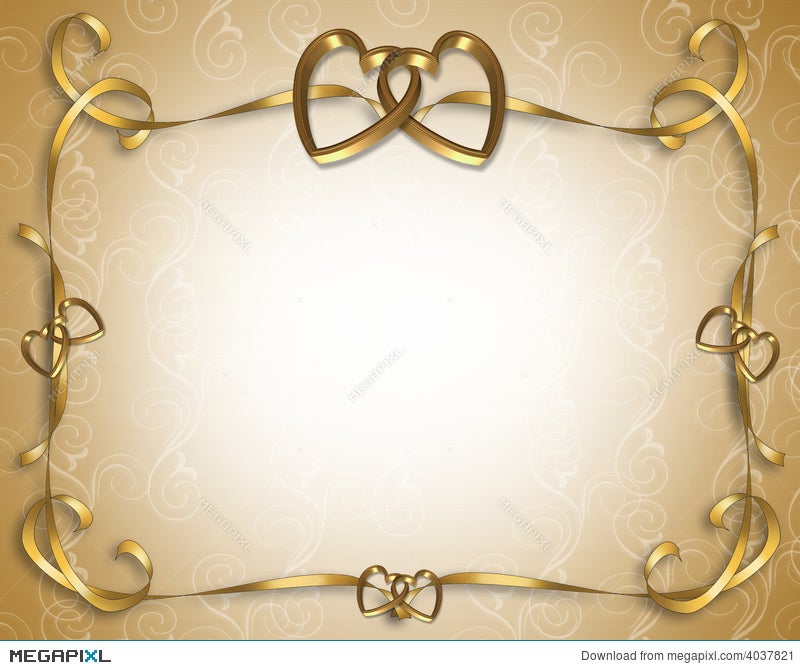 wedding invitation gold background