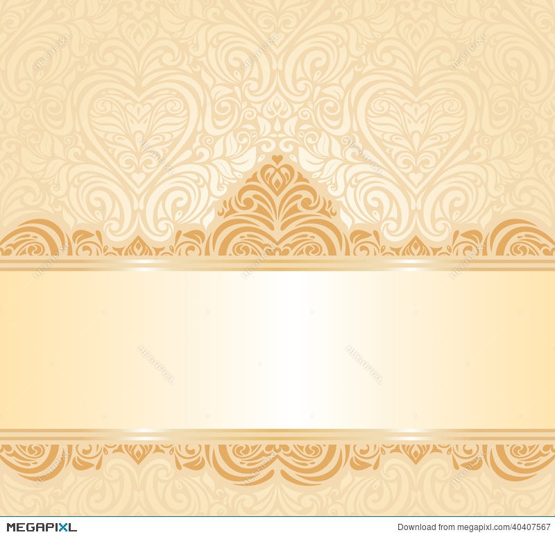 Gentle Peach Wedding Invitation Floral Background Illustration 40407567 -  Megapixl