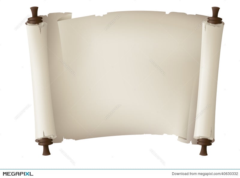 cartoon paper scroll paper scroll horizontal old paper scroll png