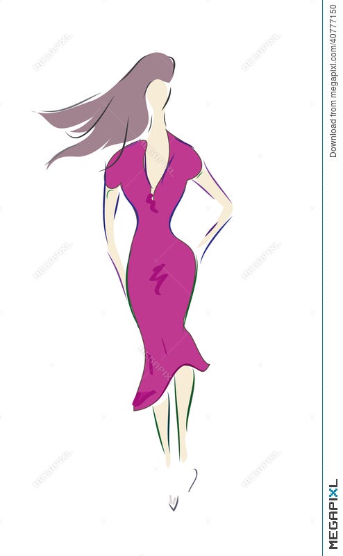 Womans Figure Sketch Different Poses Template For Drawing For Stylist  And Designers Of Clothes Vector Outline Girl Model Template For Fashion  Sketching Womans Body Fashion Illustration Royalty Free SVG Cliparts  Vectors And