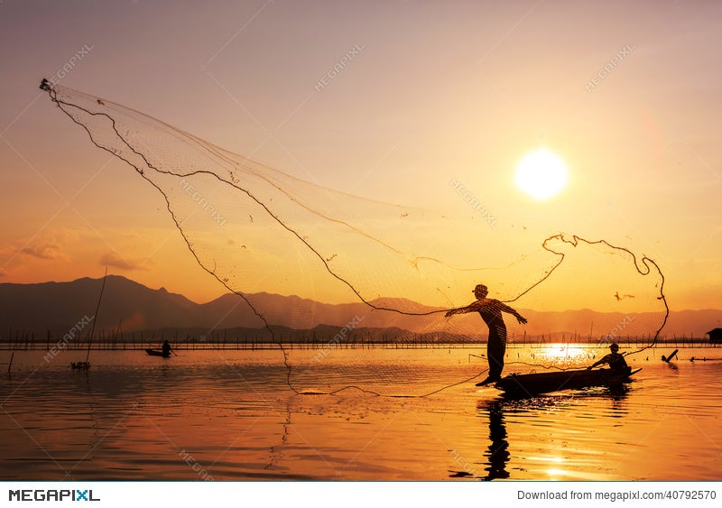 throwing fishing nets