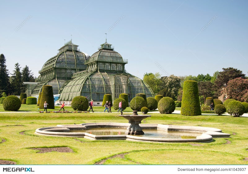 Botanic Gardens And The Palm Haus At Schoenbrunn Palace Vienna