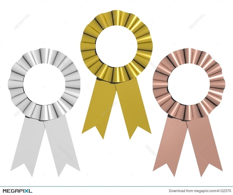 Gold Silver Bronze Ribbons Illustration Megapixl