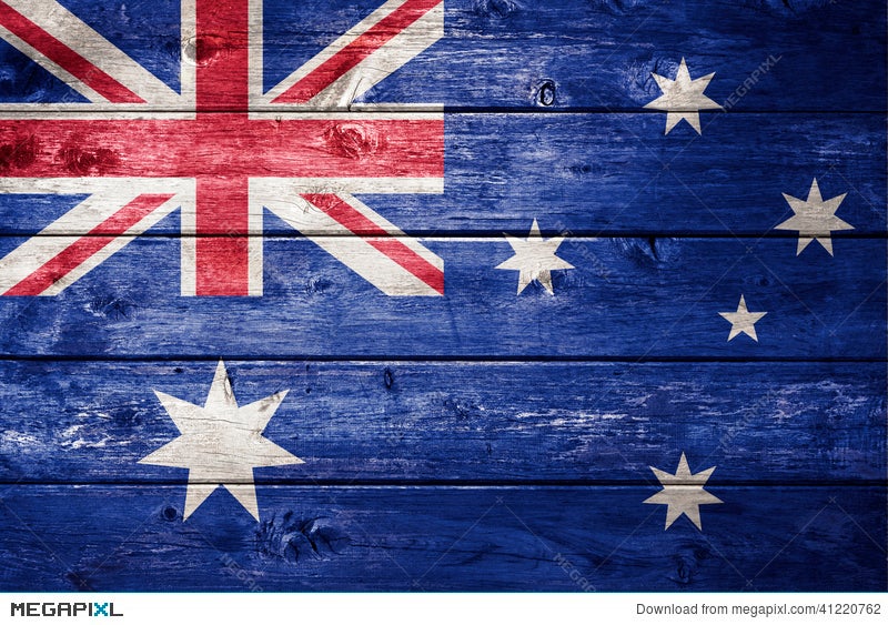 peddling Åre Fyrretræ Wood Australian Flag Background Stock Photo 41220762 - Megapixl