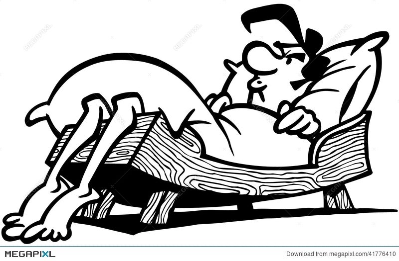 Bed Too Small Cartoon Vector Clipart Illustration Megapixl