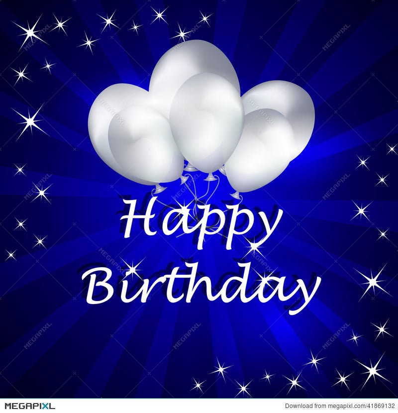 Happy Birthday Illustration With Balloons On The Background Illustration  41869132 - Megapixl