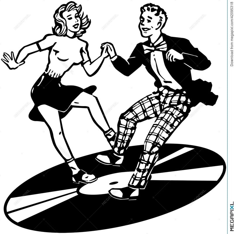 rock and roll dancing clipart pictures