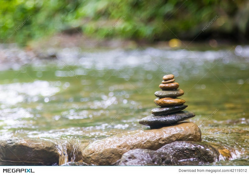 Zen Rock Pile Stock Photo Megapixl