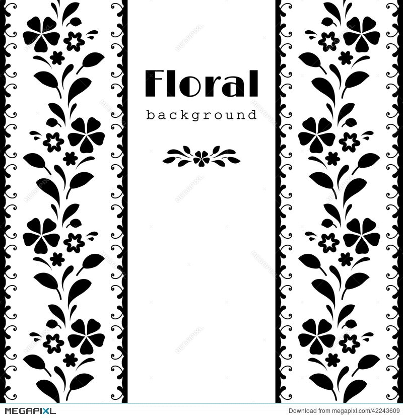 Black And White Border Background Illustration 42243609 Megapixl