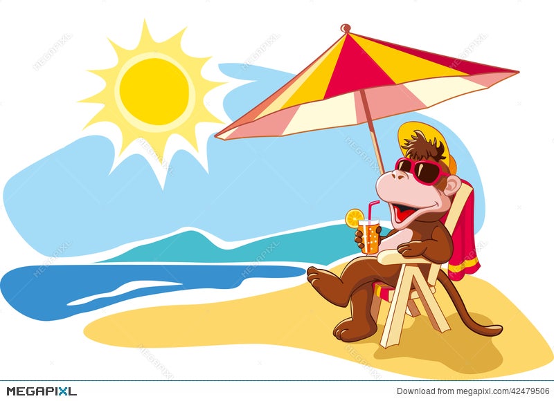 Summer Vacation By The Sea, Cartoon Illustration Illustration 42479506 - Megapixl Summer Vacation By The Sea, Cartoon Illustration Illustration 42479506 - Megapixl