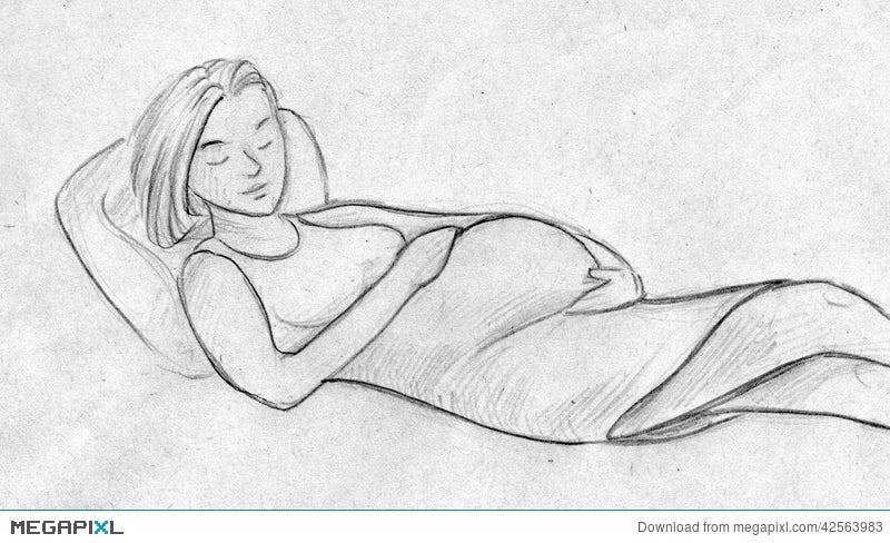 Pregnant woman, vector. Hand drawn sketch. 20982487 Vector Art at Vecteezy