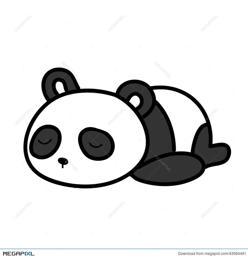 Baby Panda Sleeping Illustration 43064491 - Megapixl