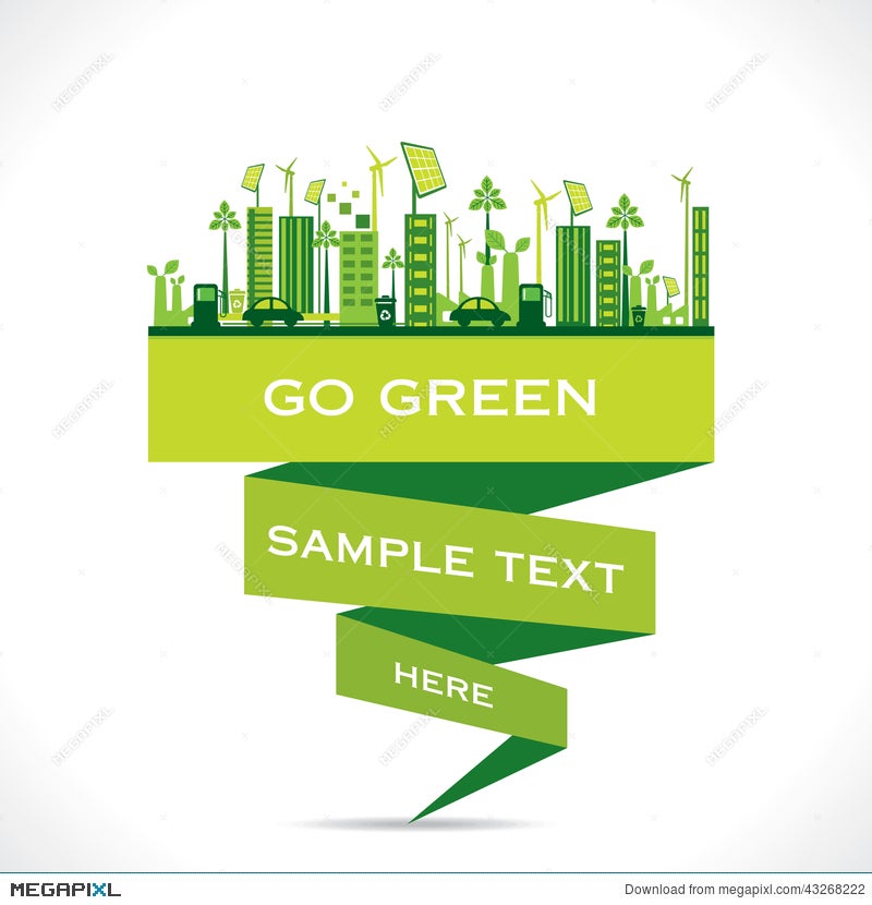 Creative Eco-Friendly City Design Background Illustration 43268222 -  Megapixl