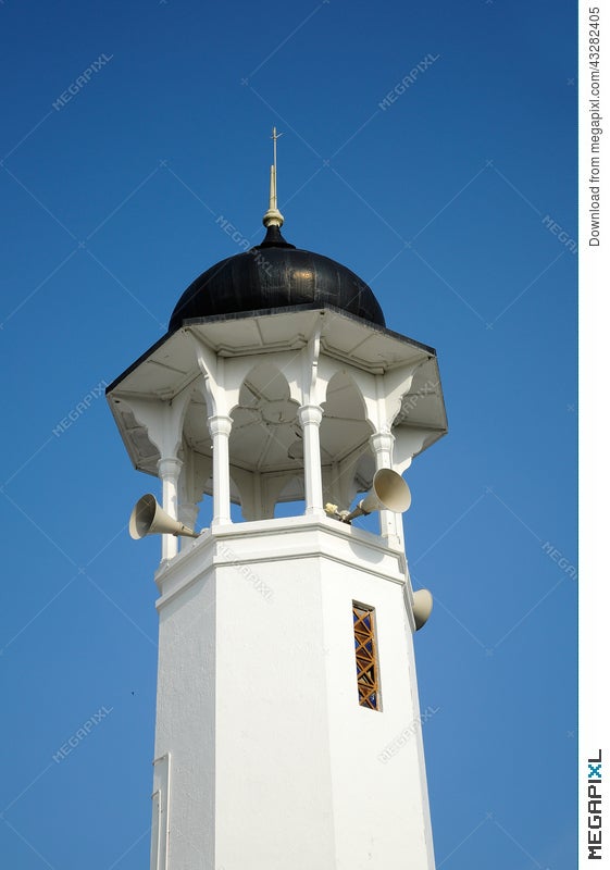 Minaret Of Alwi Mosque In Kangar Stock Photo 43282405 Megapixl