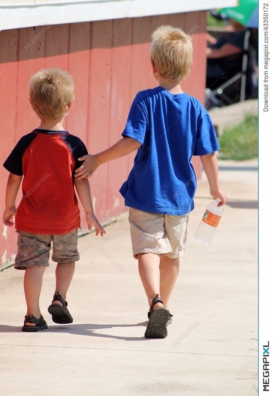 Big Brother Taking Care Of Little Brother Stock Photo 43350172 Megapixl