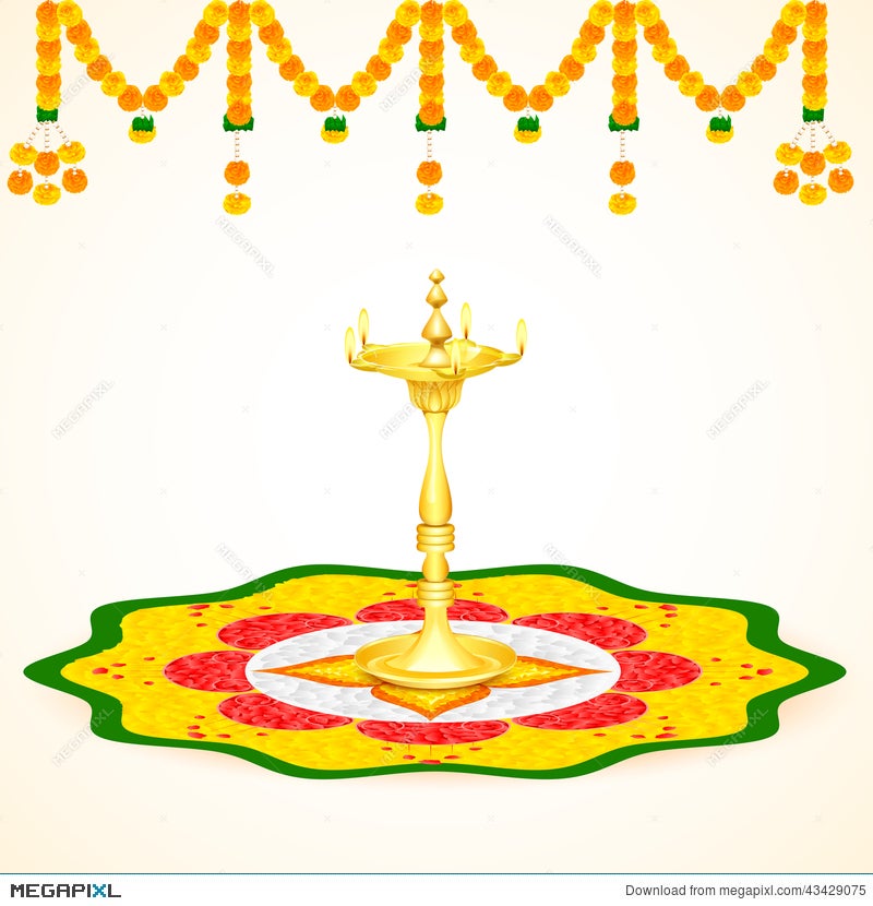 Happy Onam Background Illustration 43429075 - Megapixl