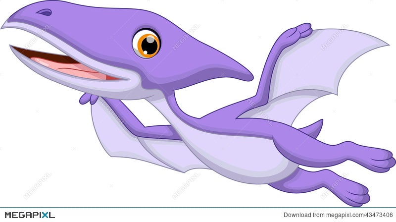 Pterodactyl Cartoon Illustration 43473406 Megapixl