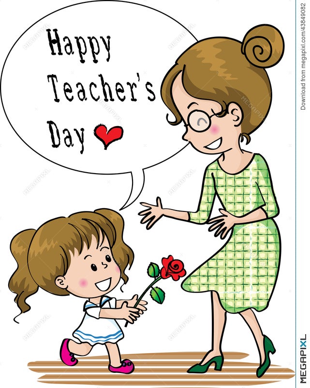 Happy Teachers Day Illustration 43849082 - Megapixl