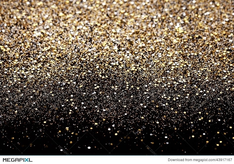 Black Gold Glitter Sparkle Background
