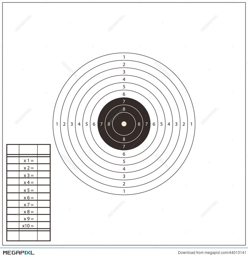 Shooting Range Target Template Vector Illustration 44013141 Megapixl