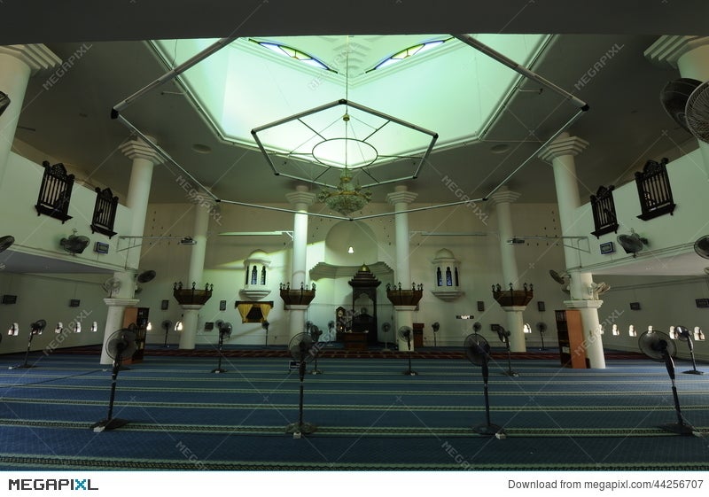 Interior Of Tengku Tengah Zaharah Mosque In Terengganu Stock Photo 44256707 Megapixl