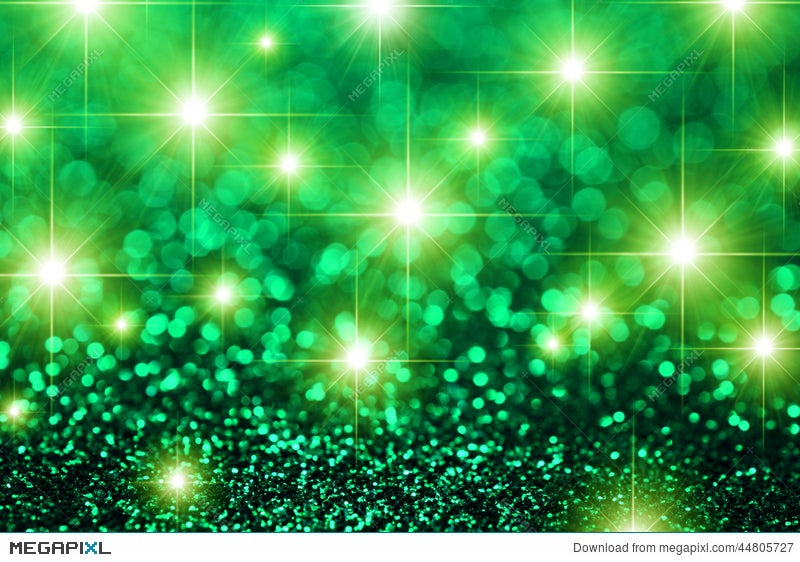 Green Stars Glitter Sparkle Background Stock Photo Megapixl