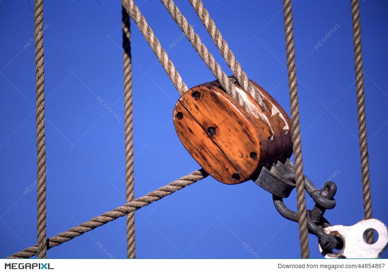 old rope pulleys