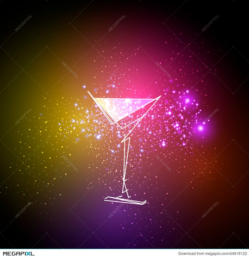 Cocktail Neon Design Menu Background Illustration 44918122 Megapixl