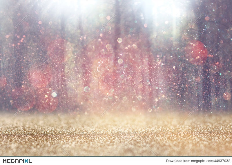 Blurred Abstract Photo Of Light Burst Among Trees And Glitter Bokeh Lights Filtered Image And Textured Stock Photo Megapixl