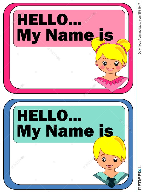 Name Tags For Kids Illustration 45139471 - Megapixl