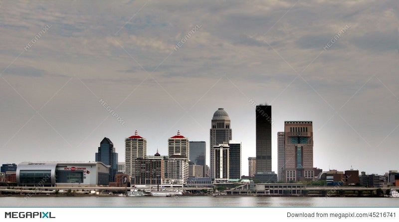 Louisville Kentucky Skyline Derby City Kfc Yum Center Stock Photo 45216741 Megapixl