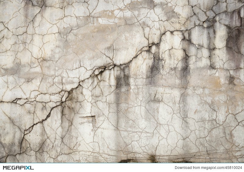 Cracked Concrete Wall Texture Background Stock Photo 45810024 - Megapixl