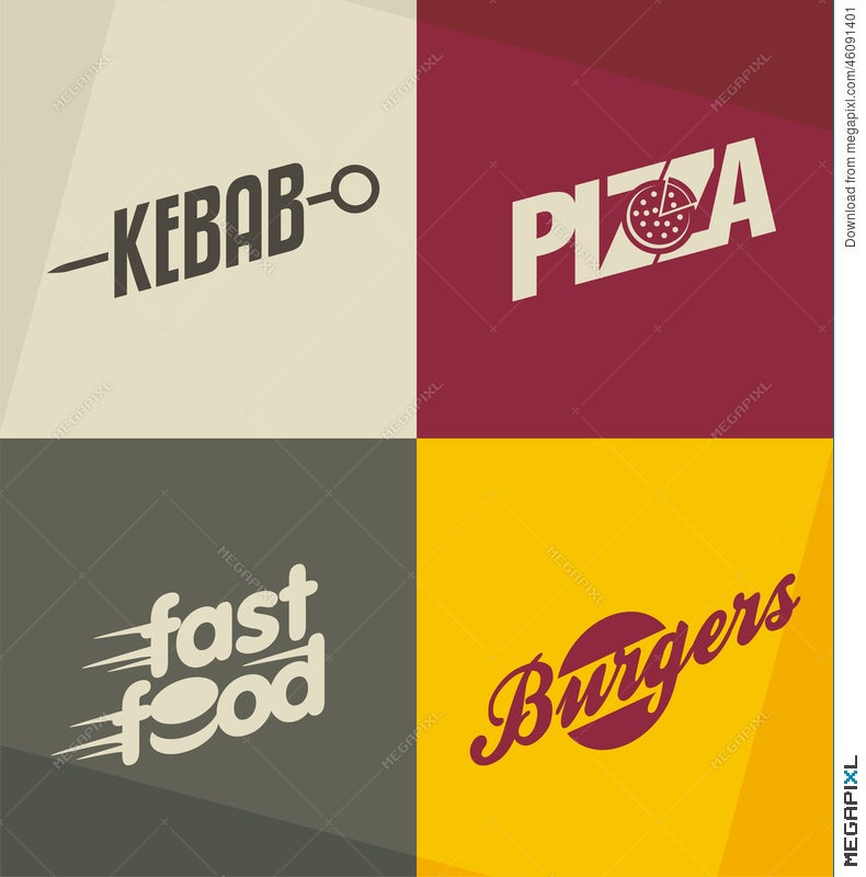 Fast Food Logo Design Concepts Illustration Megapixl