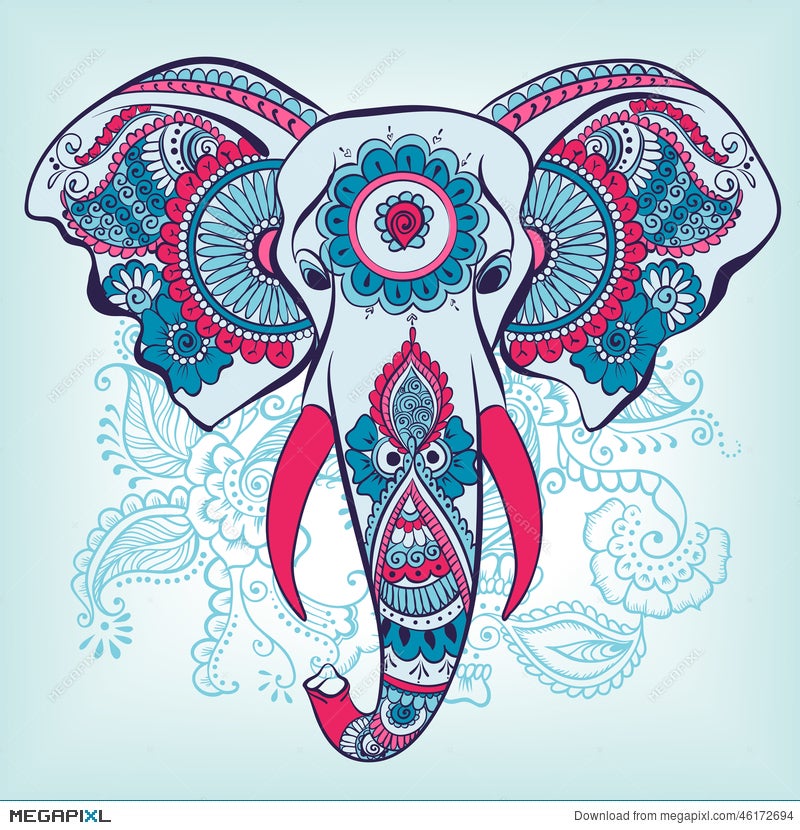 tribal elephant head designs