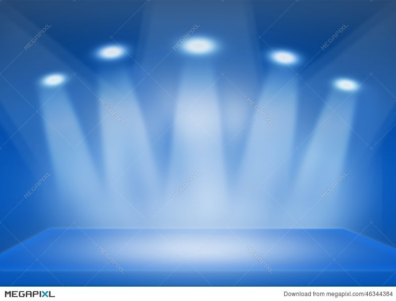 À¸ºblue Stage Background Illustration 46344384 - Megapixl