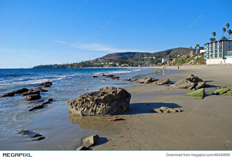 Sleepy Hollow Beach In Laguna Ca Stock Photo 46440695 Megapixl Sleepy Hollow Beach In Laguna Ca