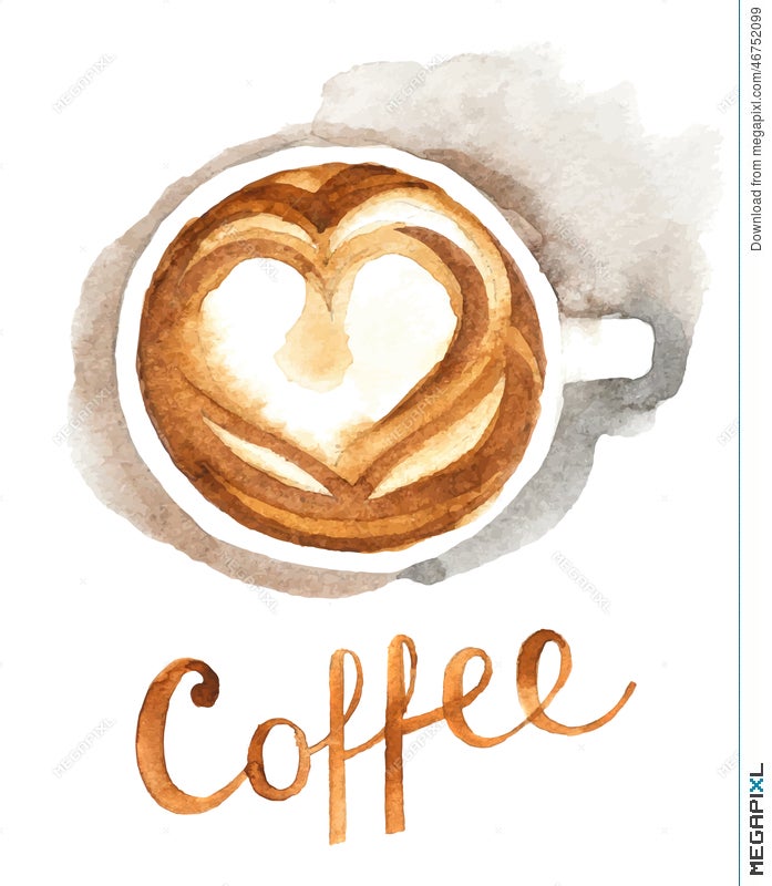 Watercolor Coffee Cup Illustration Megapixl