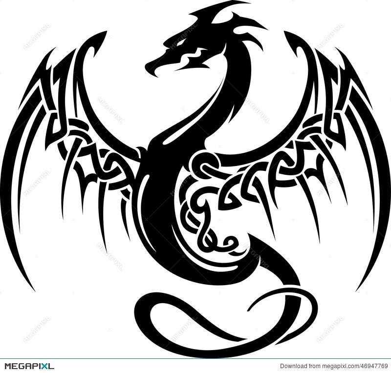 Bat Wings Dragon Tattoo On Shoulder And Bicep