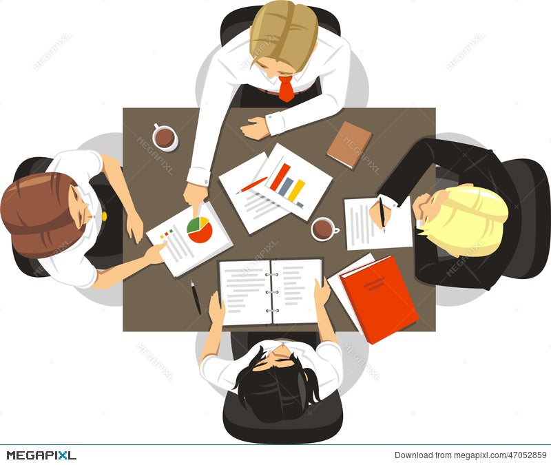 Company Team Work Cartoon Illustration 47052859 - Megapixl