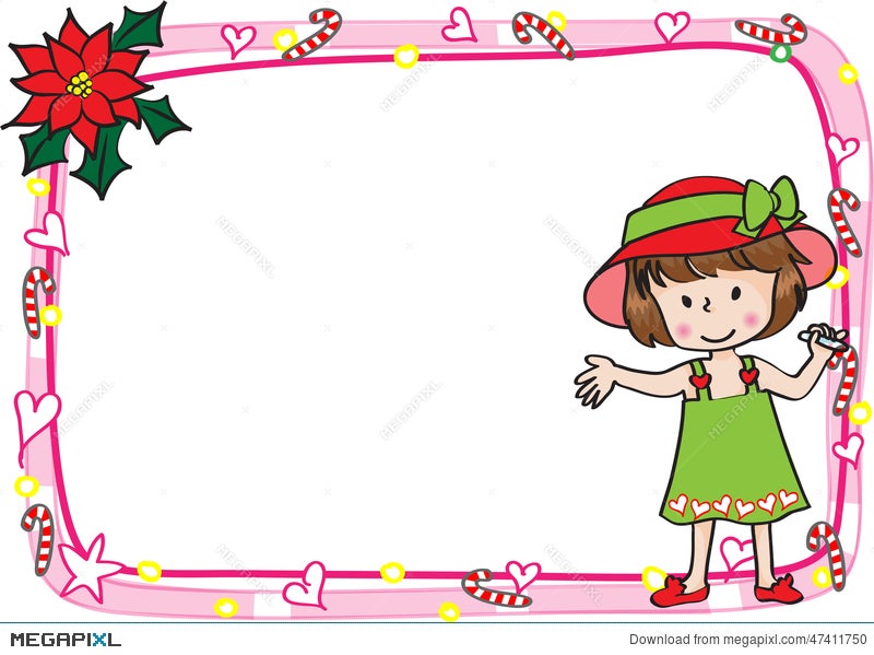 Merry Christmas Card Border Frame Illustration 47411750 - Megapixl