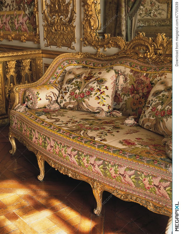 Furniture In Queen Marie Antoinette Bedroom At Versailles Palace