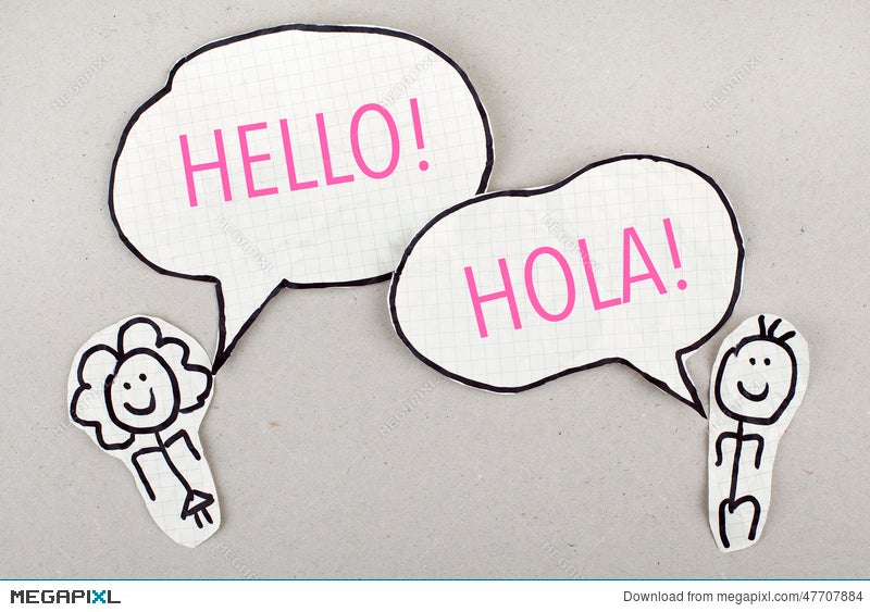 Hello Spanish Language Speaking Hola Stock Photo 47707884 Megapixl