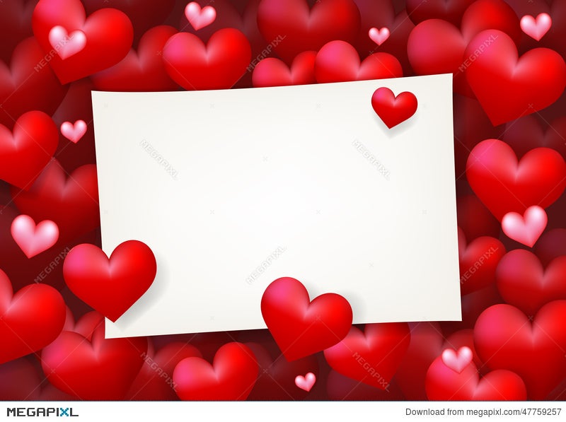 Blank Wedding Invitation Card Love Letter Illustration 47759257