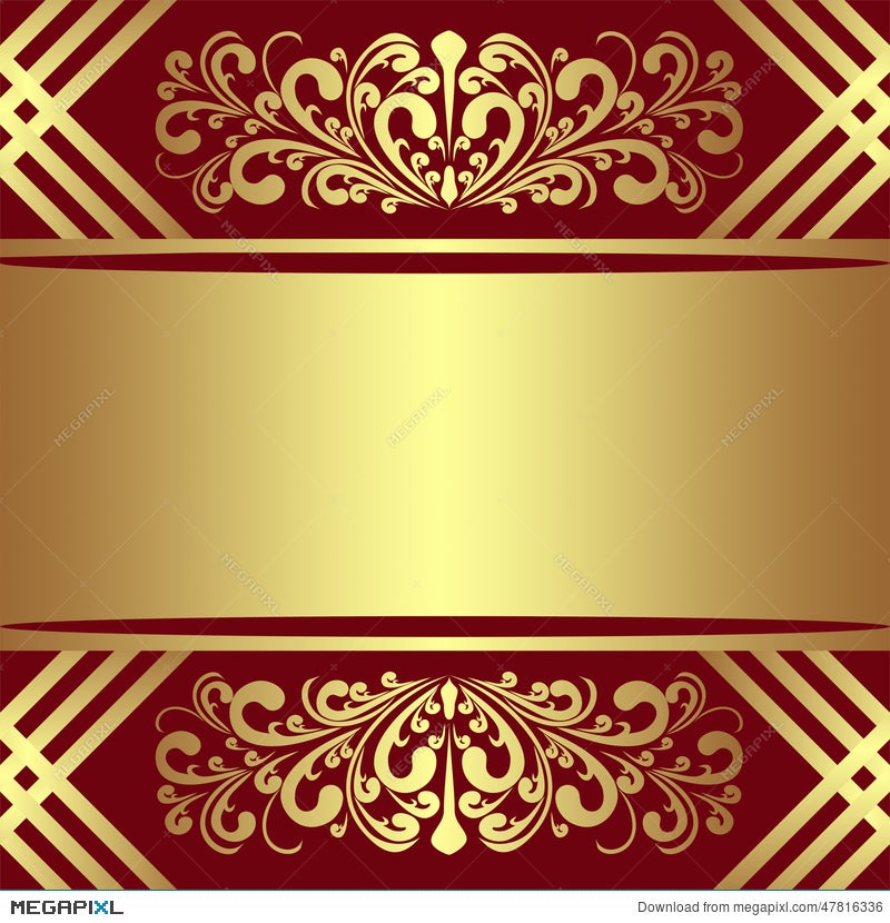 Luxury Background With Royal Borders And Ribbon Illustration 47816336 -  Megapixl