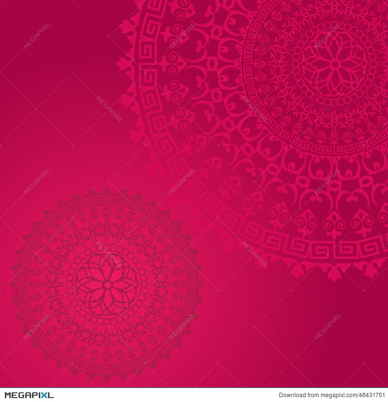 Pink Oriental Mandala Background Illustration 48431751 - Megapixl