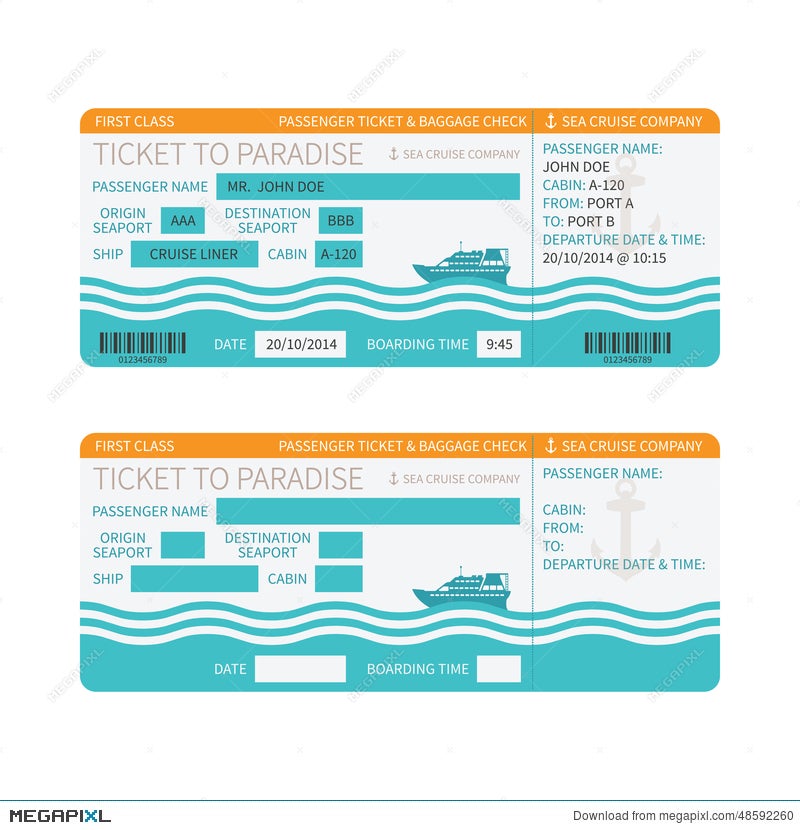 Printable Downloadable Boarding Pass Template