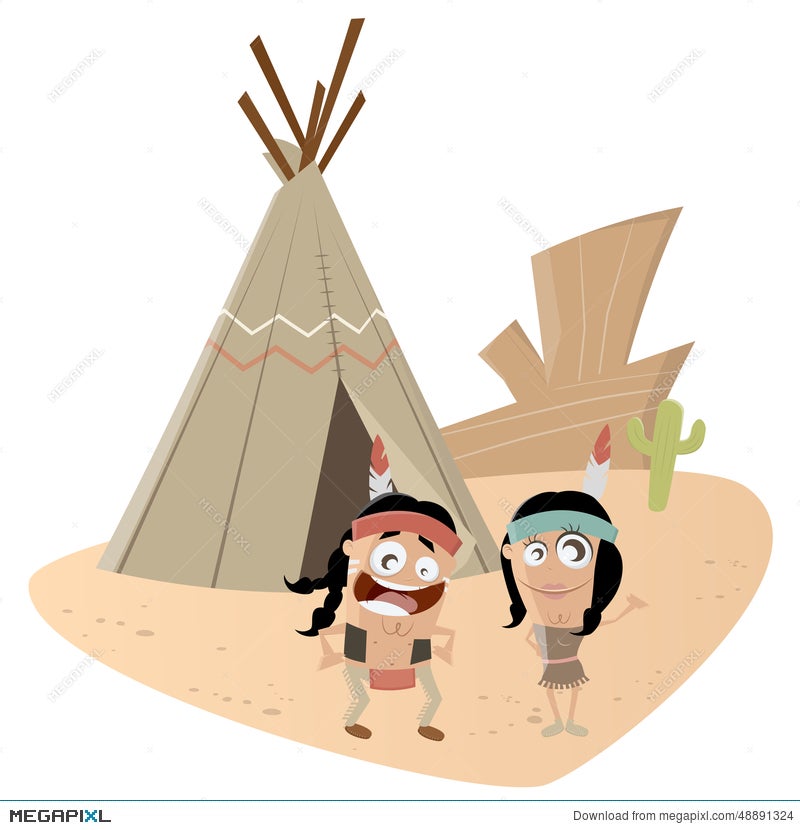 Funny Indian Couple Illustration 48891324 - Megapixl